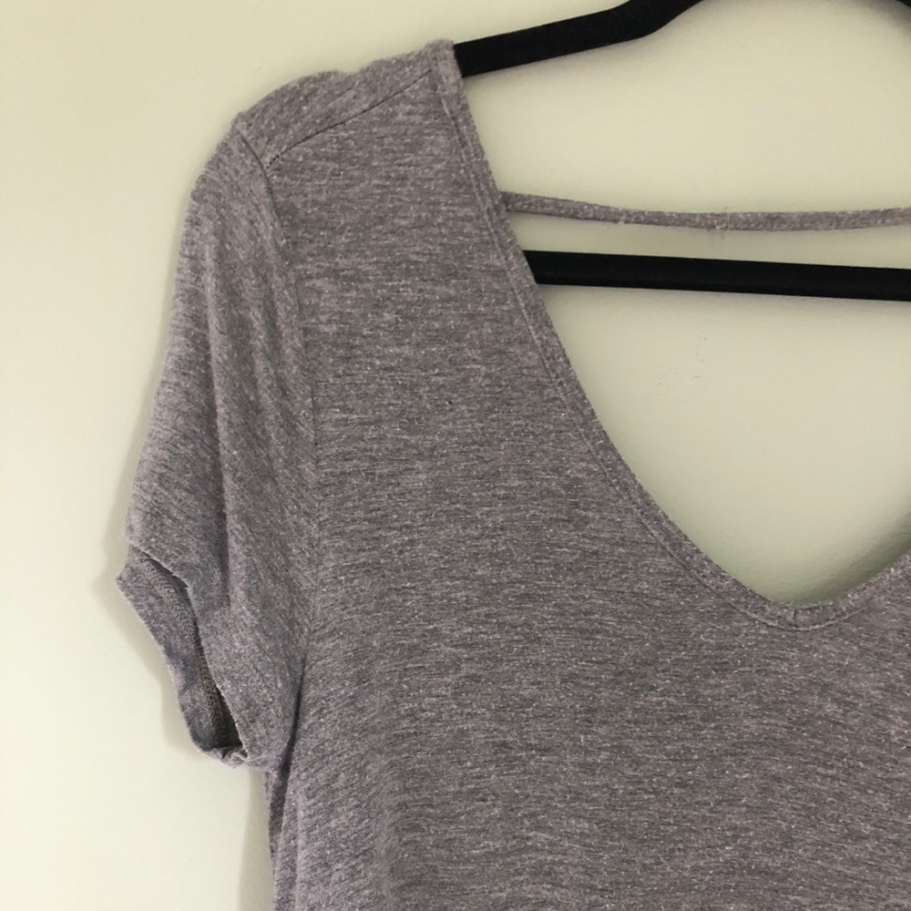 Gray Flowy Top